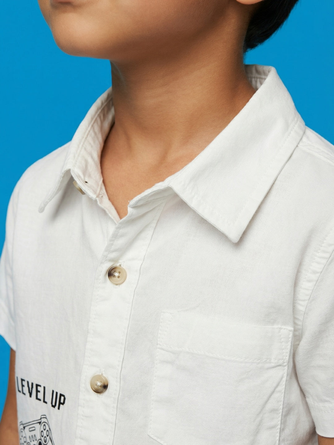 Nautinati Boys' 100% Cotton Woven Gaming Graphic Print Shirt