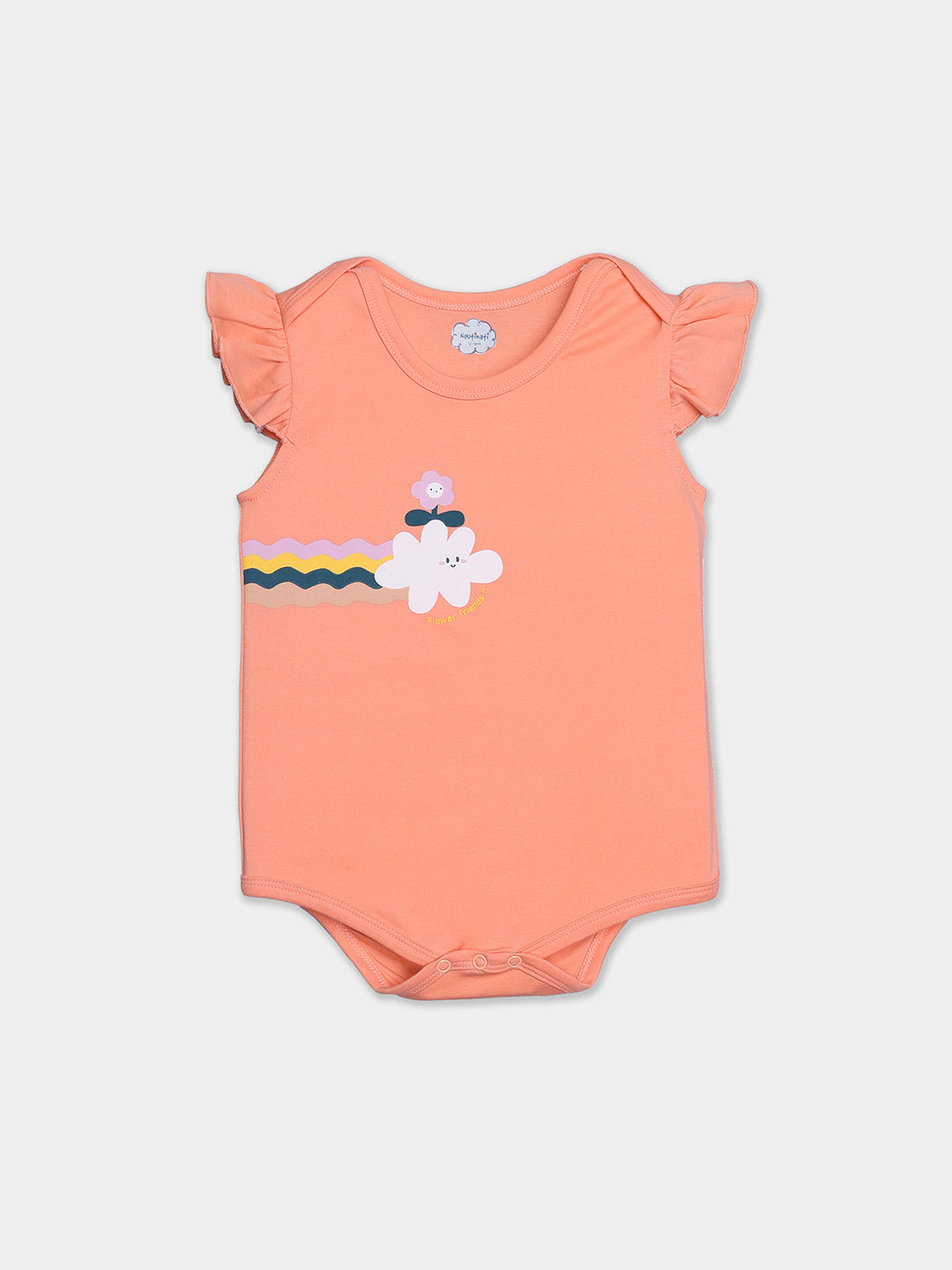 Nautinati Cotton Printed Pack Of 2 Bodysuits For Infant Girls