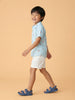Nautinati Boys' Cotton Blend All-over Athlete Printed Shirt & Shorts Co-ord Set