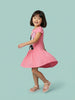 Nautinati Girls' 100% Cotton Disney Minnie Mouse Placement Print A-line Dress