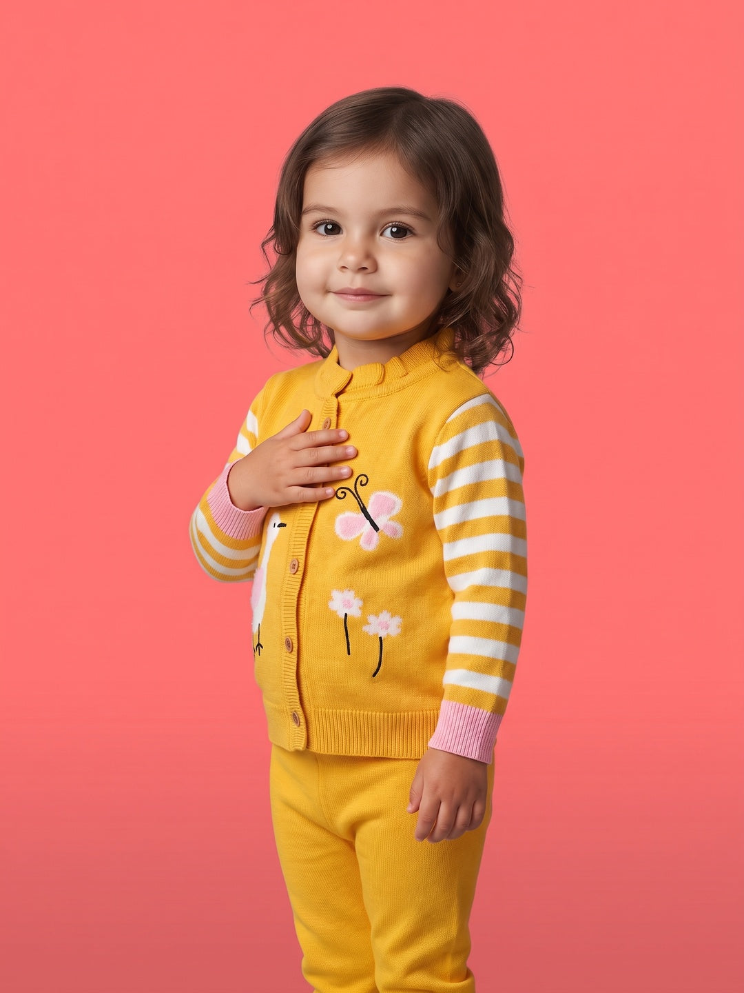 Nautinati Baby Girls Farm Sweater & Jogger Set