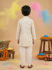 Boys' 100% Cotton Festive Resort Style Pastel Tropical Print Kurta & Pyjama Set