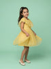 Nautinati Girls' Fit & Flare Holographic Foil Printed Mesh Party Dress