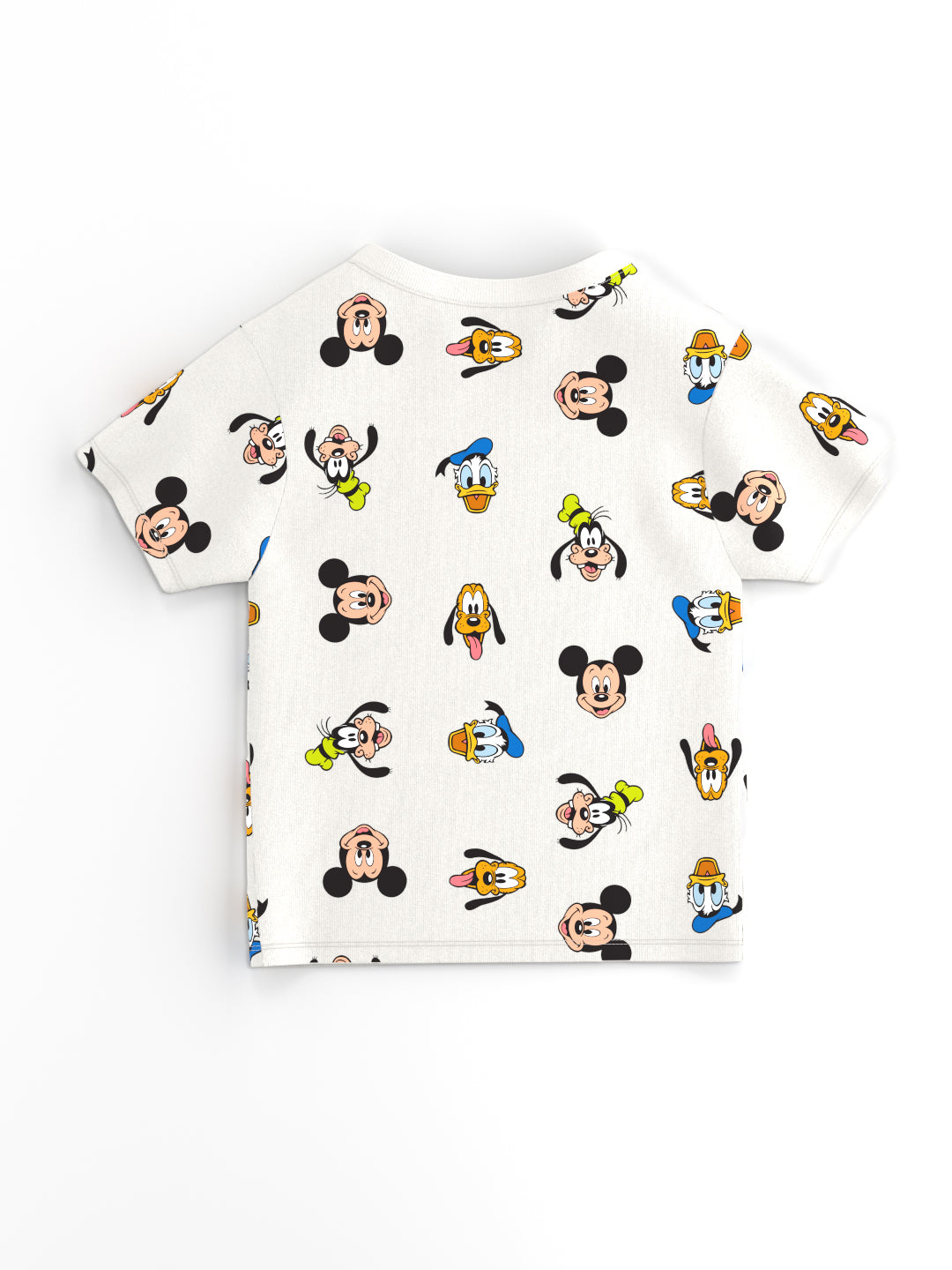 Nautinati White & Blue Mickey Mouse Printed  T-shirt and Shorts Set for Boys
