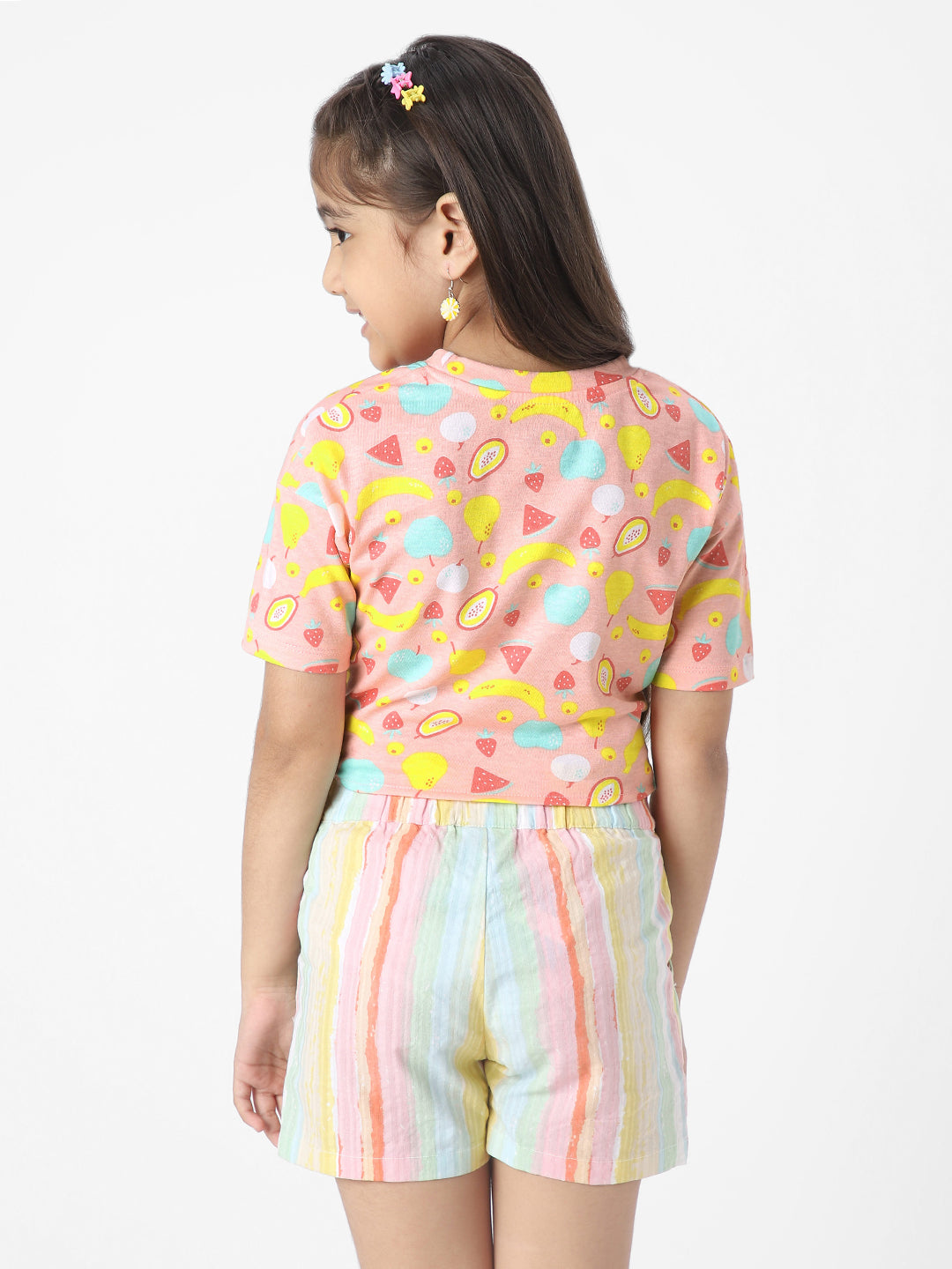 Fruit Punch Printed Front Knot Tee