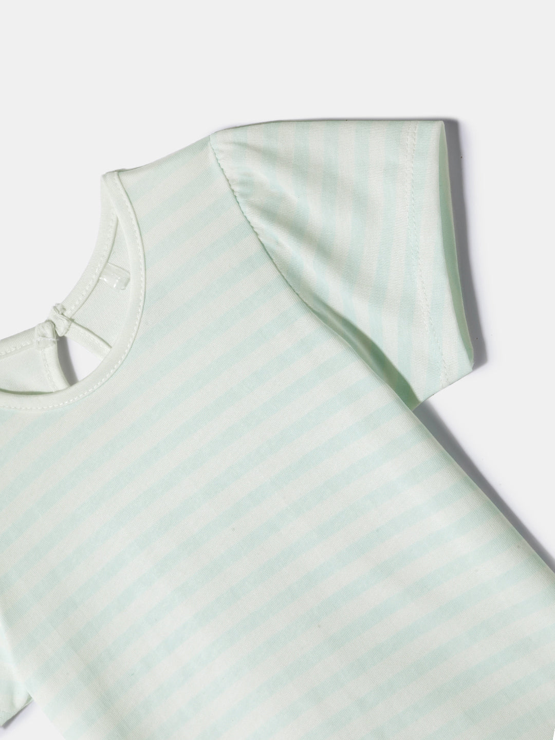 Nautinati Girls' Cotton Tops | Pack of 3 | Printed and Striped| Age 0 - 2 Years