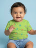 Nautinati Baby Boys' 100% Cotton Pack of 2 Dinosaur Print Crew Neck T-shirts