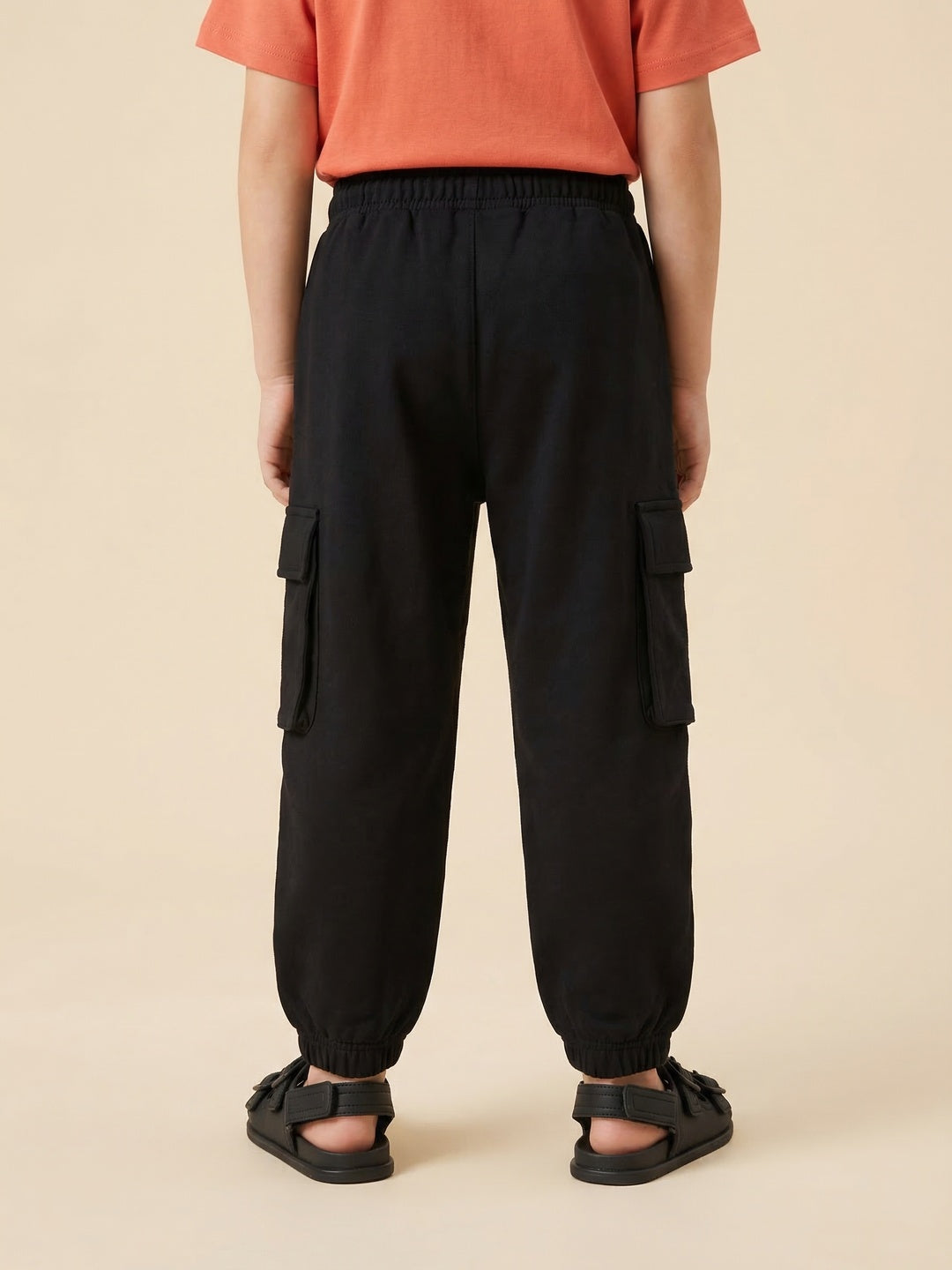 Nautinati Boys' 100% Cotton Marvel Spiderman Placement Print cargo Joggers