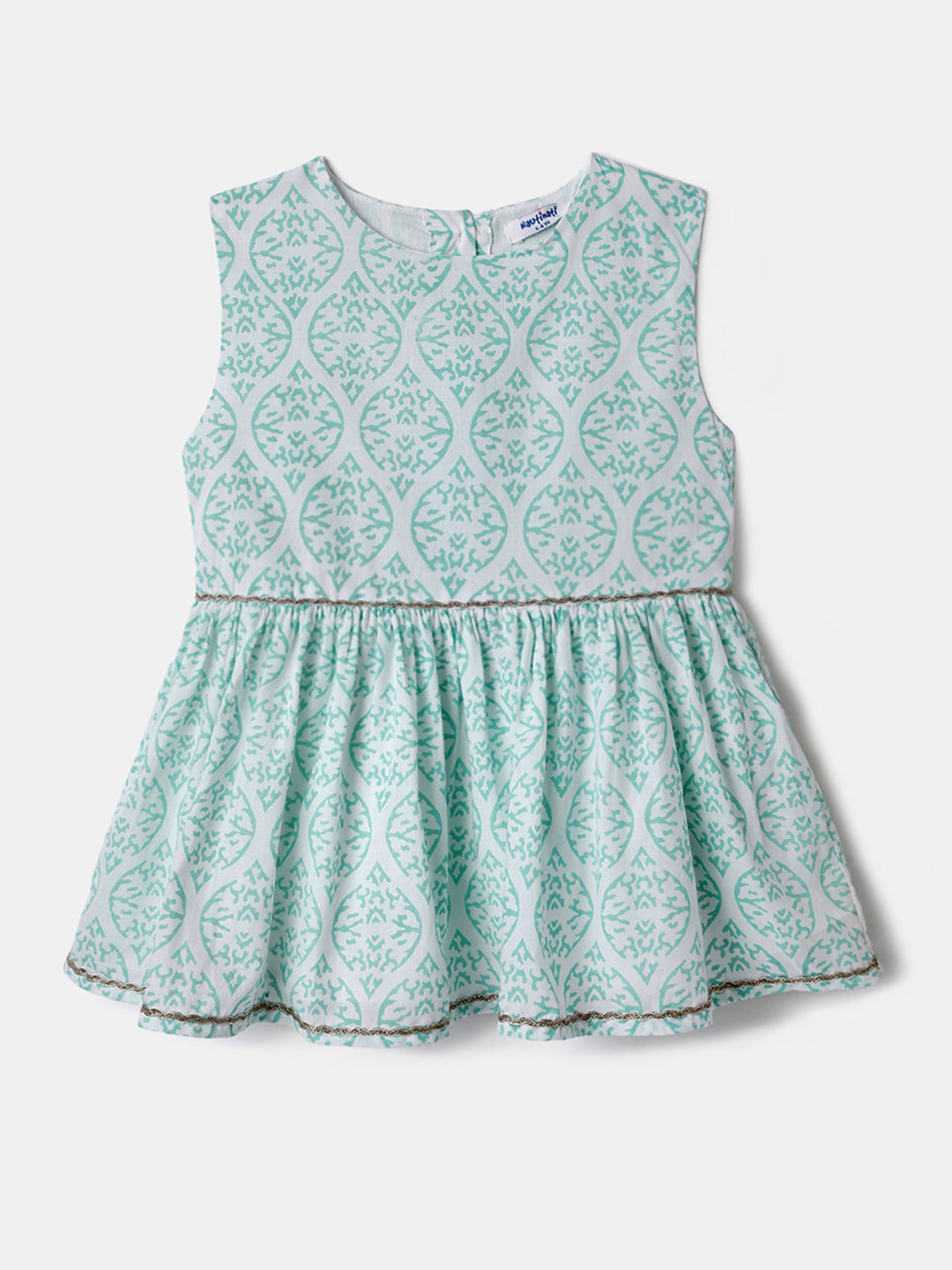 Nautinati Girls Ethnic Top & Bottom Set | Pack of 1 | 5-6Y