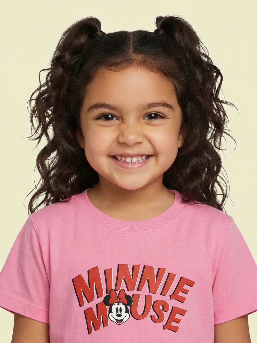 Nautinati Girls' 100% Cotton Disney Minnie Mouse Printed T-shirt and Shorts Night Suit Set