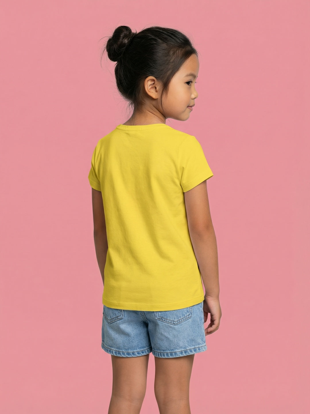 Nautinati Girls' 100% Cotton Crew Neck Disney Minnie Mouse & Daisy Placement Print T-shirt
