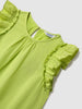 Nautinati Woven Lime Green Tiered Dress for Girls