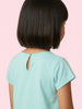 Nautinati Girls Blue Sequined T-Shirt And Skirt With Satin Bow Clothing Set