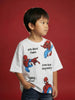 Nautinati Boys' 100% Cotton Disney Spiderman Graphic Oversized Crew Neck T-shirt