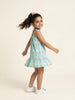 Nautinati  Girls Graphic Printed Relaxed Fit Tie-up Style Sleeveless Dress