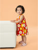 Nautinati Baby Girls' 100% Cotton All-over Floral Print Frilled A-line Dress