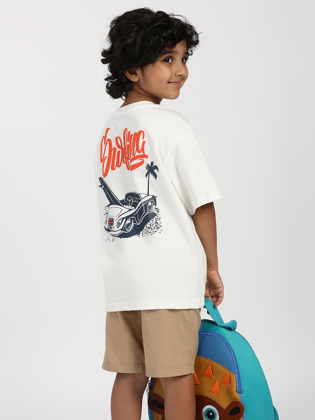 Nautinati Boys' Cotton Surfing Print T-shirt