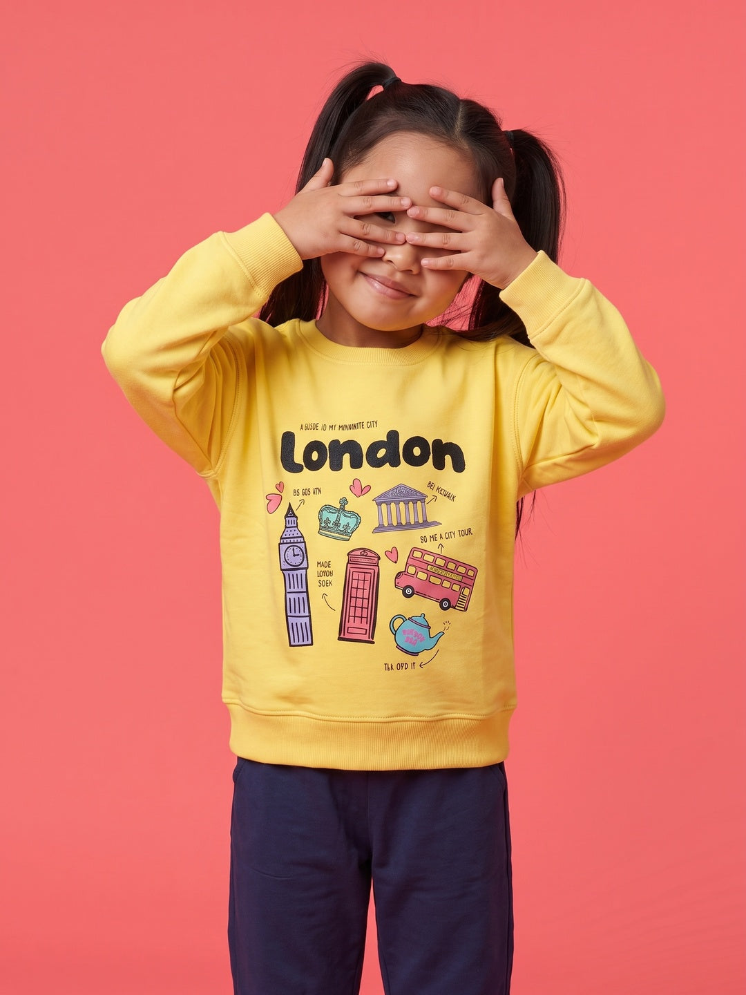 Nautinati Girls Oversized Varsity Sweatshirt and pants Set