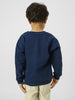 Boys Navy Printed Winter Sweatshirt