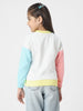 Girls Floral Printed Colourblock Sweatshirt