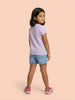 Nautinati Girls' 100% Cotton Crew Neck Amalfi Varsity Placement Print T-shirt