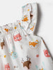Nautinati White Printed Romper for Girls