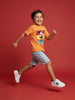Nautinati Boys' 100% Cotton Crew Neck Disney Mickey Mouse Placement Print T-shirt