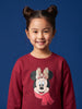 Nautinati Girls Disney Minnie Mouse Oversized Printed Sweatshirt Dress with Sequin Detail