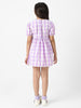 Nautinati Girlsâ€™ Cotton Puff Sleeve Gingham Dress
