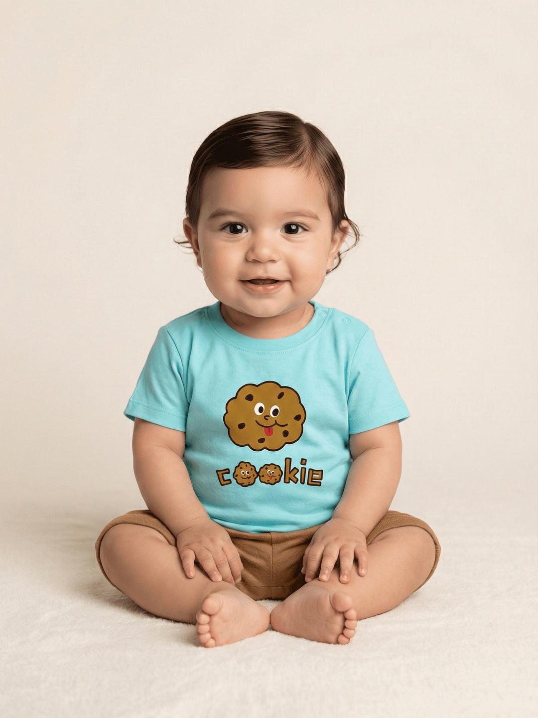 Nautinati Baby Boys' 100% Cotton Pack of 2 Printed Round Neck T-shirts