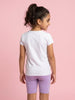 Nautinati Girls' Cotton Cute Elephant Printed T-shirt and Biker Shorts Co-ord Set