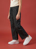 Nautinati Girls' 100% Cotton Baggy Solid Wide-leg Cargo Jeans