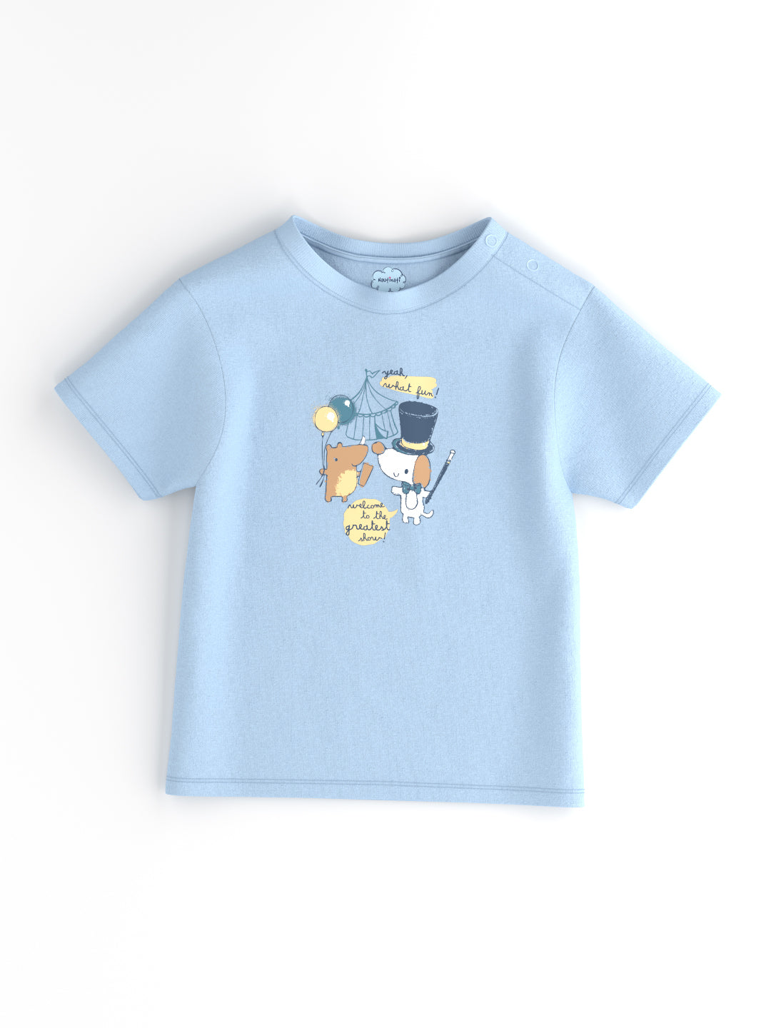 Nautinati Blue Graphic Print T-shirt and Pants Set for Infant Boys