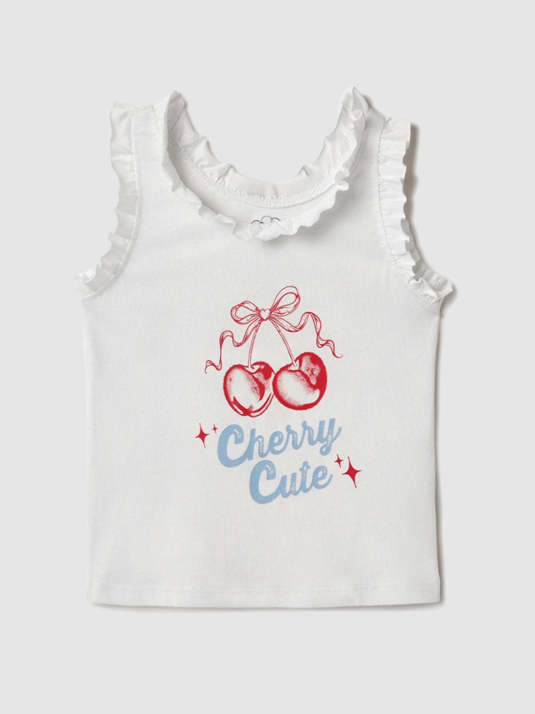 Nautinati Pink & White Graphic Printed T-shirts and Chequered Shorts for Infant Girls