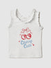 Nautinati Pink & White Graphic Printed T-shirts and Chequered Shorts for Infant Girls