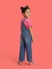 Nautinati Girls All-over Star Printed Denim Dungaree Set