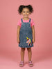 Nautinati Girls Unicorn Printed Regular Fit Pinafore Co-ord Set