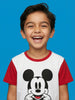 Nautinati Boys' 100% Cotton Disney Mickey Mouse Front & Back Graphic Oversized T-shirt