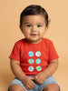 Nautinati Baby Boys' Cotton All-over Number and Sea Animals Printed T-shirt Pack of 2