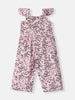 Nautinati Girls Cotton Heart Printed Printed Jumpsuit with Sling Bag