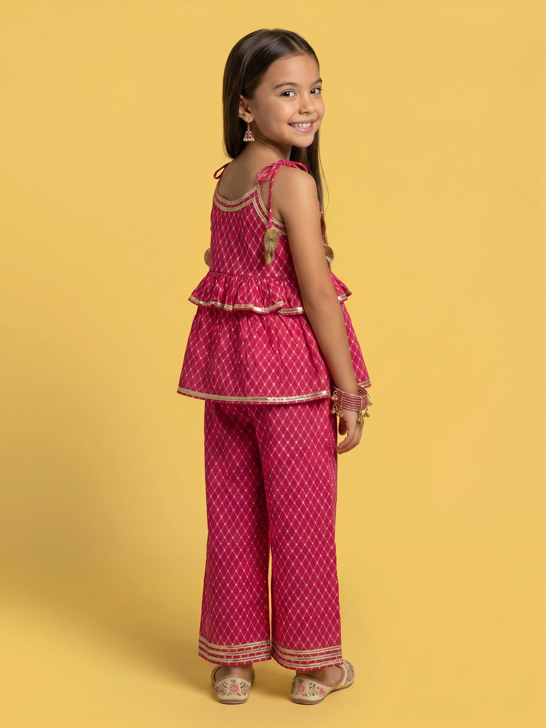 Nautinati Girls' Cotton Ethnic Festive Set | Age 2-10 Years