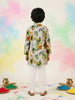 Boys' 100% Cotton Festive Resort Style Printed Kurta & Solid Pyjama Set