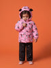 Nautinati Baby Girls Disney Minnie Mouse Regular Fit Hooded Puffer Jacket Front Zip