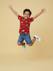 Nautinati Boys' 100% Cotton Pack of 2 Racing Graphic & All-over Print Crew Neck T-shirts
