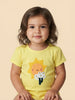 Nautinati Baby Girls Playful Printed Regular Fit Round Neck T-shirt and Shorts Co-ord Set