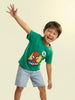 Nautinati Boys' 100% Cotton Crew Neck Marvel Spiderman Placement Print T-shirt