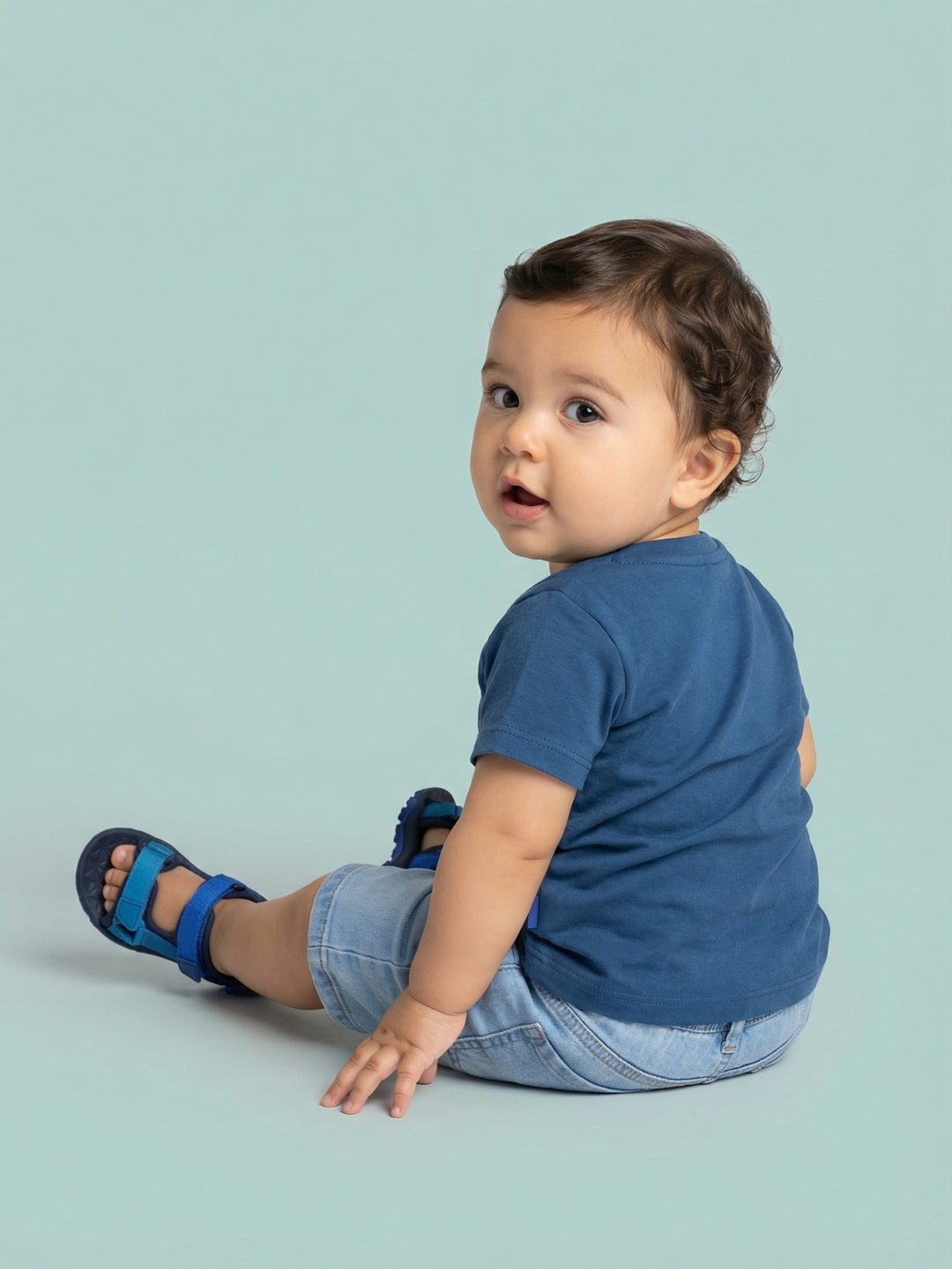 Nautinati Baby Boys' 100% Cotton Pack of 2 Aeroplane All-over Printed T-shirts