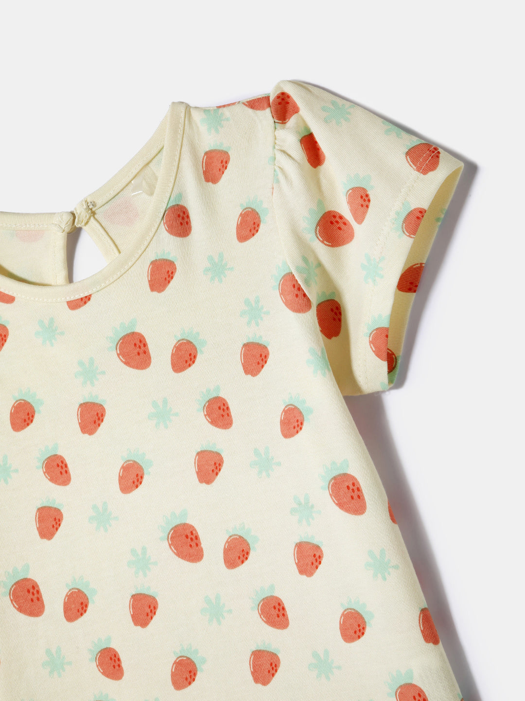 Nautinati Girls' Cotton Printed Tops | Pack of 2 | Age 0 - 2 Years