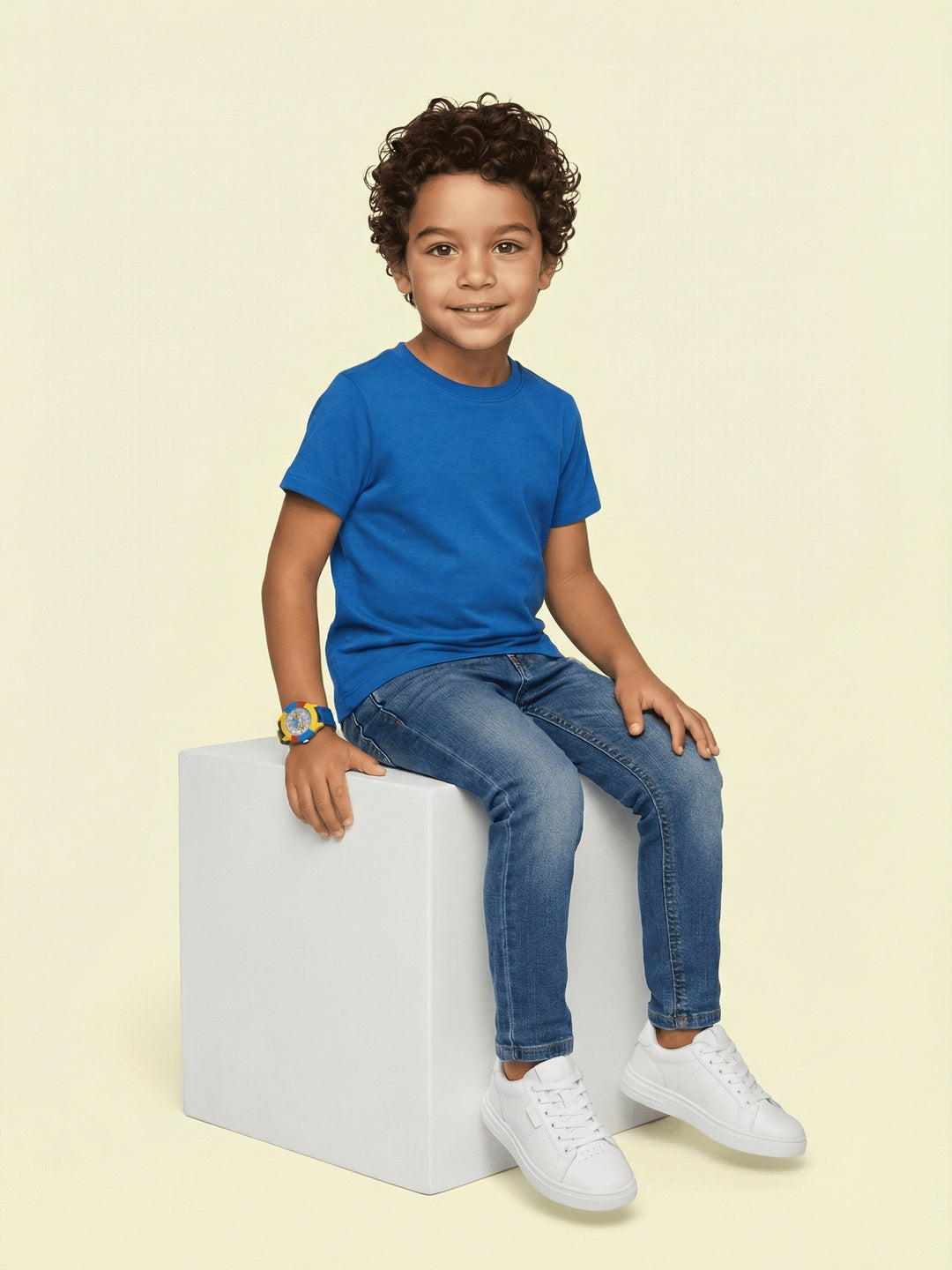 Nautinati Boys' 100% Cotton Pack of 2 Solid Essentials Crew Neck T-shirts