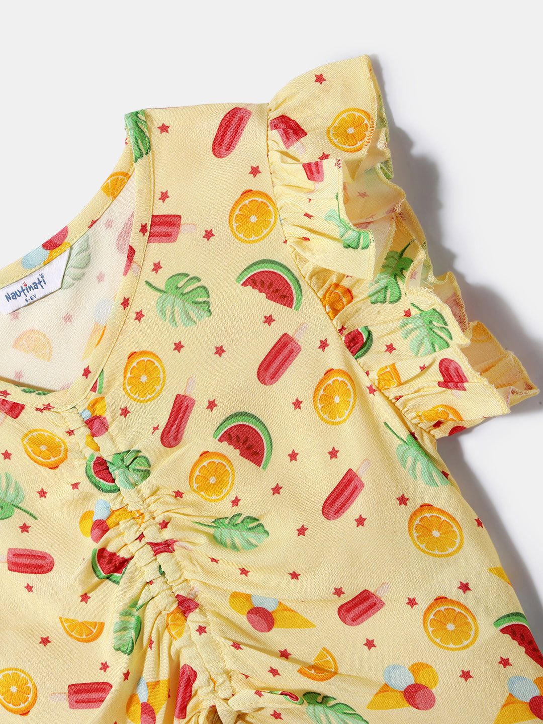Nautinati Girls' Printed Top | Elastic Detail | Age 2 - 10 Years